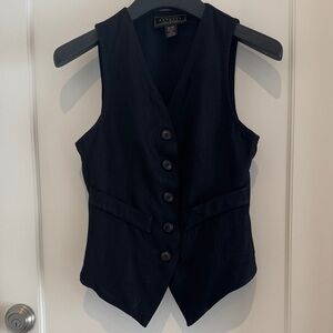 Express Classic Black Slim-fit Sleeveless Vest - XS